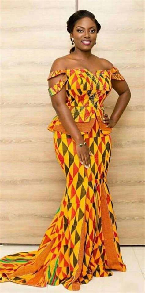 Kente kaba and slit, African fashion, Ankara, kitenge, African women ...