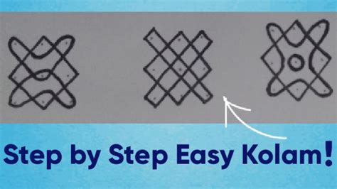 Simple Kolam for Beginners Step by Step #1 , #ArtsandCrafts - YouTube