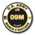 US Army 09M March 2 Success MOS decal