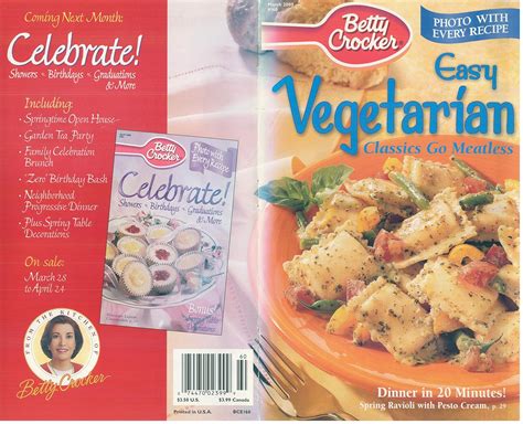 Easy Vegetarian Classics go Meatless: Betty Crocker Editors Staff ...