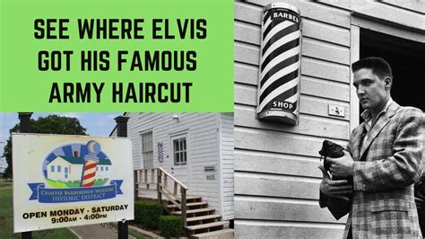 See where Elvis Presley got his famous army haircut - tour of Fort Chaffee barbershop museum ...