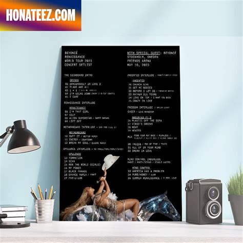 Beyonce Renaissance World Tour Concert Setlist Wall Decor Poster Canvas - Honateez