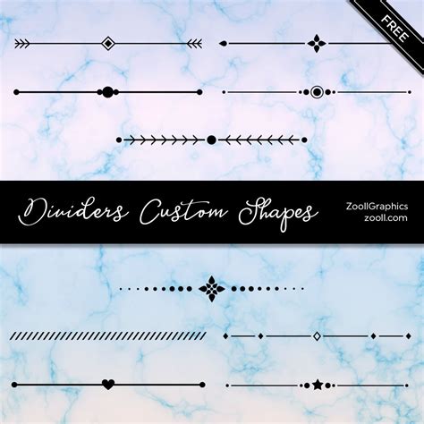 Goodies: Dividers Custom Shapes - Zooll.com - Graphic Design, Ideas and ...