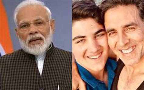 UNSEEN Pic Of PM Narendra Modi Pulling Akshay Kumar’s Son Aarav’s Ear ...