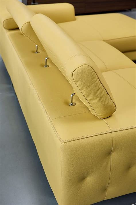 Beverly Hills BH266 Mustard RF Sectional Sofa S266 Mustard RHF ...