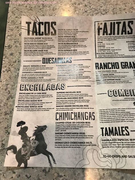 Menu at Rancho Grande Restaurant, Olive Branch, Bethel Rd