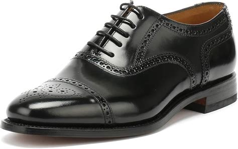 Amazon.com | Loake Mens Formal Brogue Shoes 201B - Black Polished ...