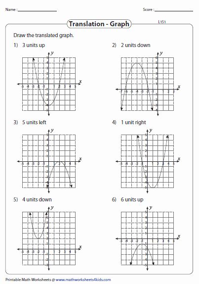 50 Transformations Of Graphs Worksheet