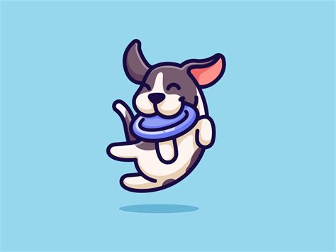 Dog & Frisbee by Alfrey Davilla | vaneltia on Dribbble