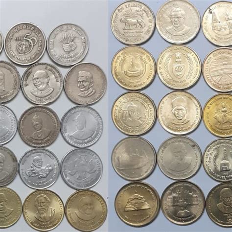 5 Rupees-Commemorative 57 Coins Set – Indian Coins and Stamps