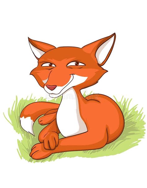 Sly fox stock vector. Illustration of vector, cartoon - 25546210