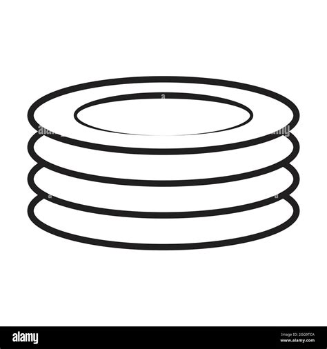 Dishes stack icon vector vectors hi-res stock photography and images - Alamy