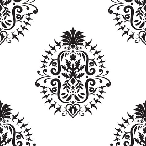 Damask pattern. Luxury wallpaper texture ornament decor. Baroque ...