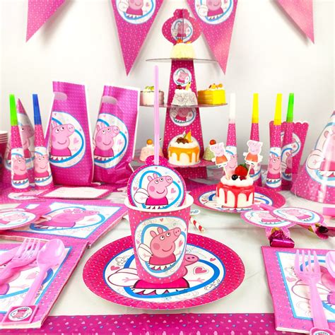 Peppa pig Party Favor Theme party decoration setBrithday | Etsy