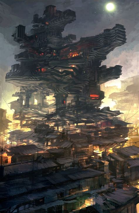 Futuristic city, Cyberpunk art, Concept art