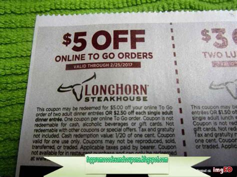 Longhorn Printable Coupons - Customize and Print