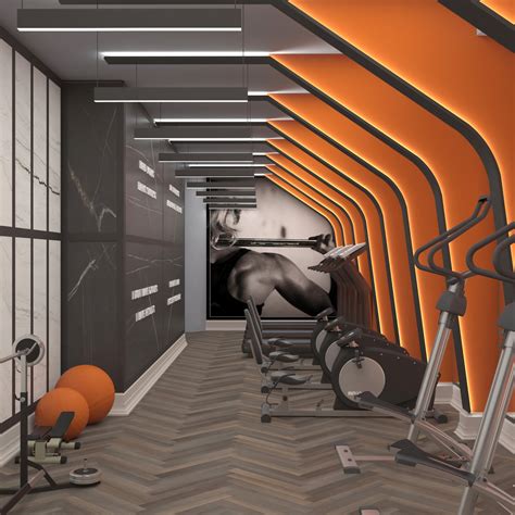 orange gym | CGTrader