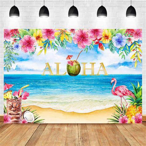 🔥 Download Neoback Aloha Tiki Party Backdrop Hawaii Flamingo ...