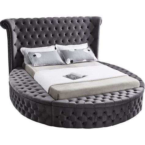 Dorgan Upholstered Wingback Bed | Upholstered platform bed, Meridian furniture, Platform bed