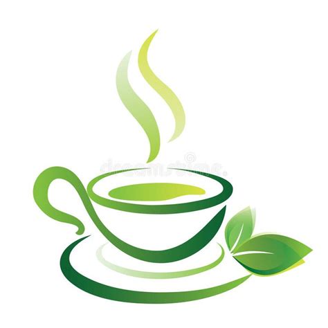 Sketch of green tea cup, icon. Isolated sketch of green tea cup, icon # ...