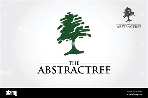 The Abstract Tree Logo Template. A simple scratch tree silhouette. Modern vector sign. Premium ...