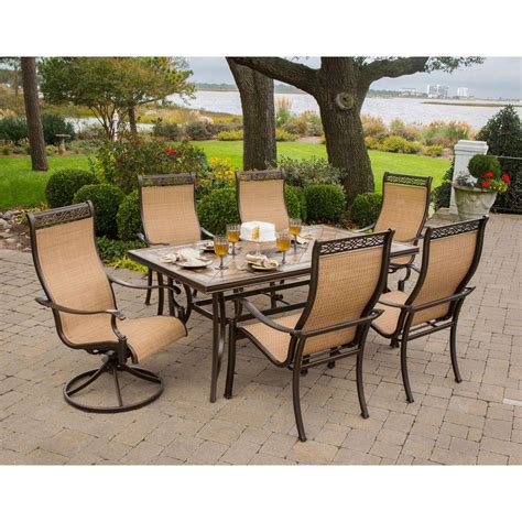 Hanover Monaco 7-Piece Outdoor Patio Dining Set-MONACO7PCSW - The Home Depot