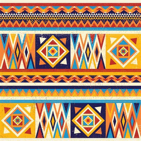 Colorful African textile design. Kente fabric print design, African culture 1834497 Vector Art ...