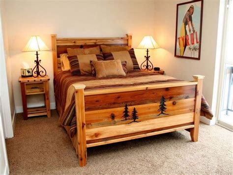 20 Wooden Rustic Bed Plans for Sweet ... | Wooden bed frames