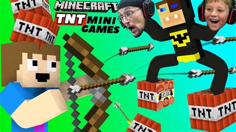 FGTEEV MINECRAFT TNT Mini-Games! (Bow Spleef, TNT Race Run & More ...