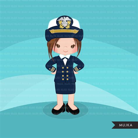 Girl Navy Officer Clipart – MUJKA CLIPARTS