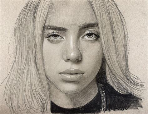 Billie Eilish Pencil Drawing