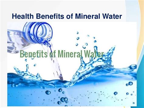 Health Benefits of Mineral Water