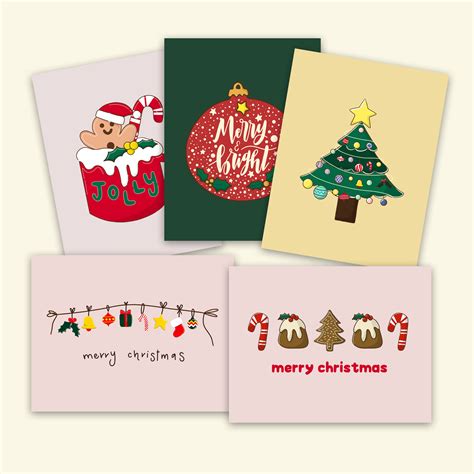 Cute Christmas Cards Pack, Merry Christmas Card, Funny Christmas Card, Holiday Cards - Etsy