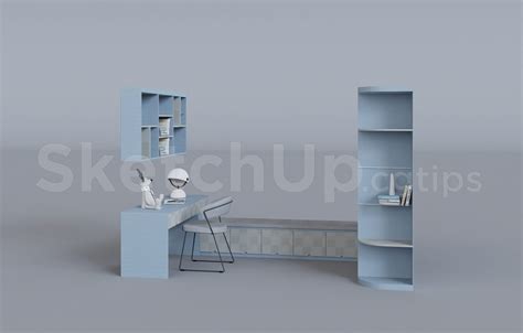 10137. Free Sketchup Desk Model Download