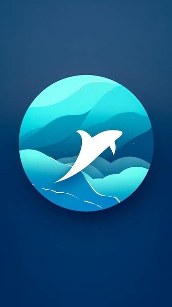 Premium AI Image | Minimal logo design with whale silhouette generative ai