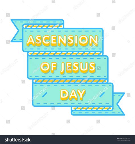 Ascension Jesus Emblem Isolated Vector Illustration Stock Vector ...