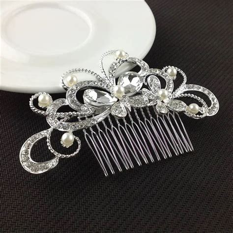 Aliexpress.com : Buy Roamd Elegant Wedding Hair Combs for Bride Crystal Rhinestones Pearls Women ...