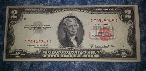 U S Two Dollar Bill Series 1953 Red Seal Uncirculated 2 | Free Download ...