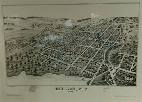 Delavan City Map 1871 | Delavan Wisconsin Historical Society