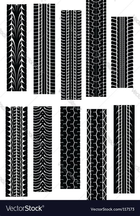 Tire tread patterns Royalty Free Vector Image - VectorStock