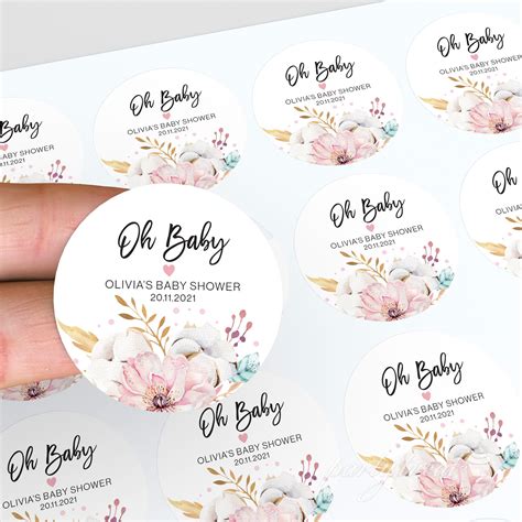 Baby Shower Stickers Oh Baby Stickers Baby Shower Favour - Etsy