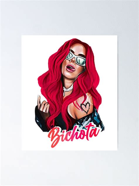 "Karol G with red Hair Illustration with Bichota" Poster for Sale by Becketziwise | Redbubble