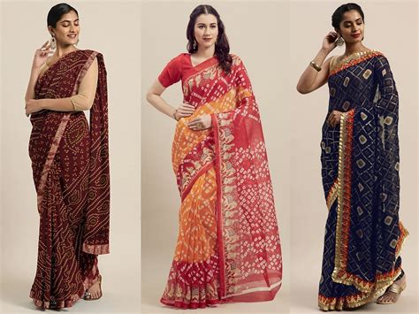 10 Beautiful Designs of Bandhani Sarees for Traditional Look