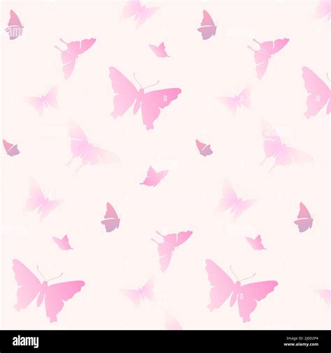 Aesthetic butterfly pattern background, pastel pink psd animal illustration Stock Photo - Alamy