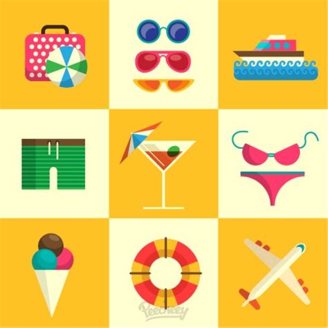 Vector beach icons free vector download (20,436 Free vector) for commercial use. format: ai, eps ...