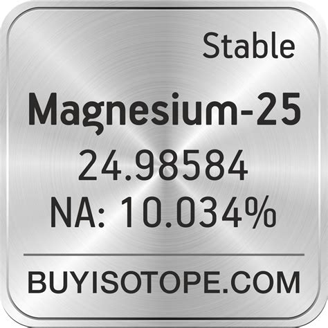 Magnesium-25, Magnesium-25 Isotope, Enriched Magnesium-25