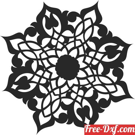 Download Pattern mandala decor yv2dc High quality free Dxf files,