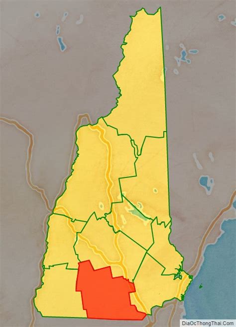 Map of Hillsborough County, New Hampshire - Thong Thai Real