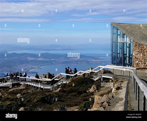 Wellington Park Tasmania lookout building Stock Photo - Alamy