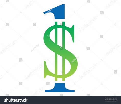 One 1 Dollar Logo Icon Vector Stock Vector (Royalty Free) 339830579